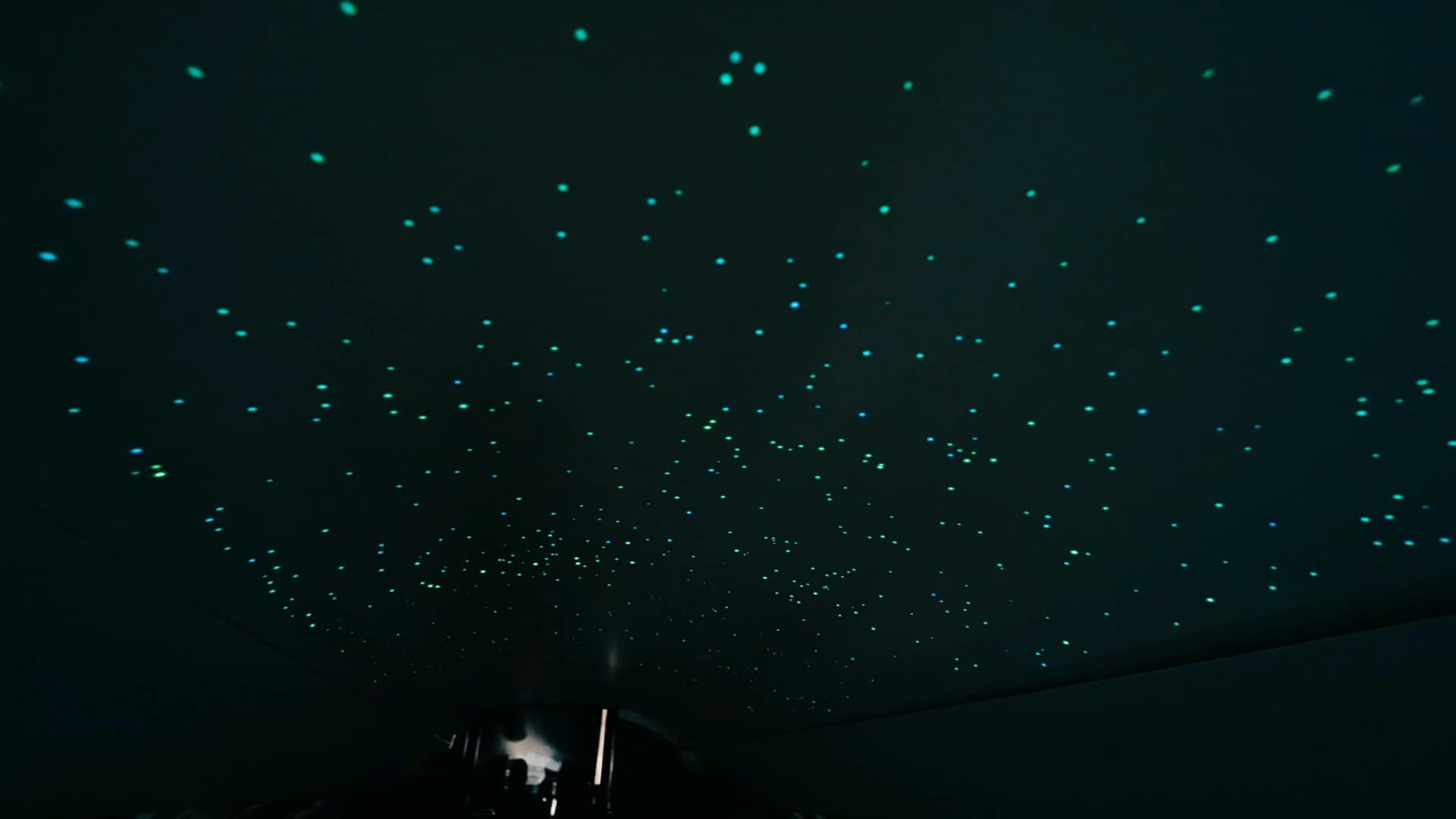 Falcon 2000 illuminated cabin ceiling.