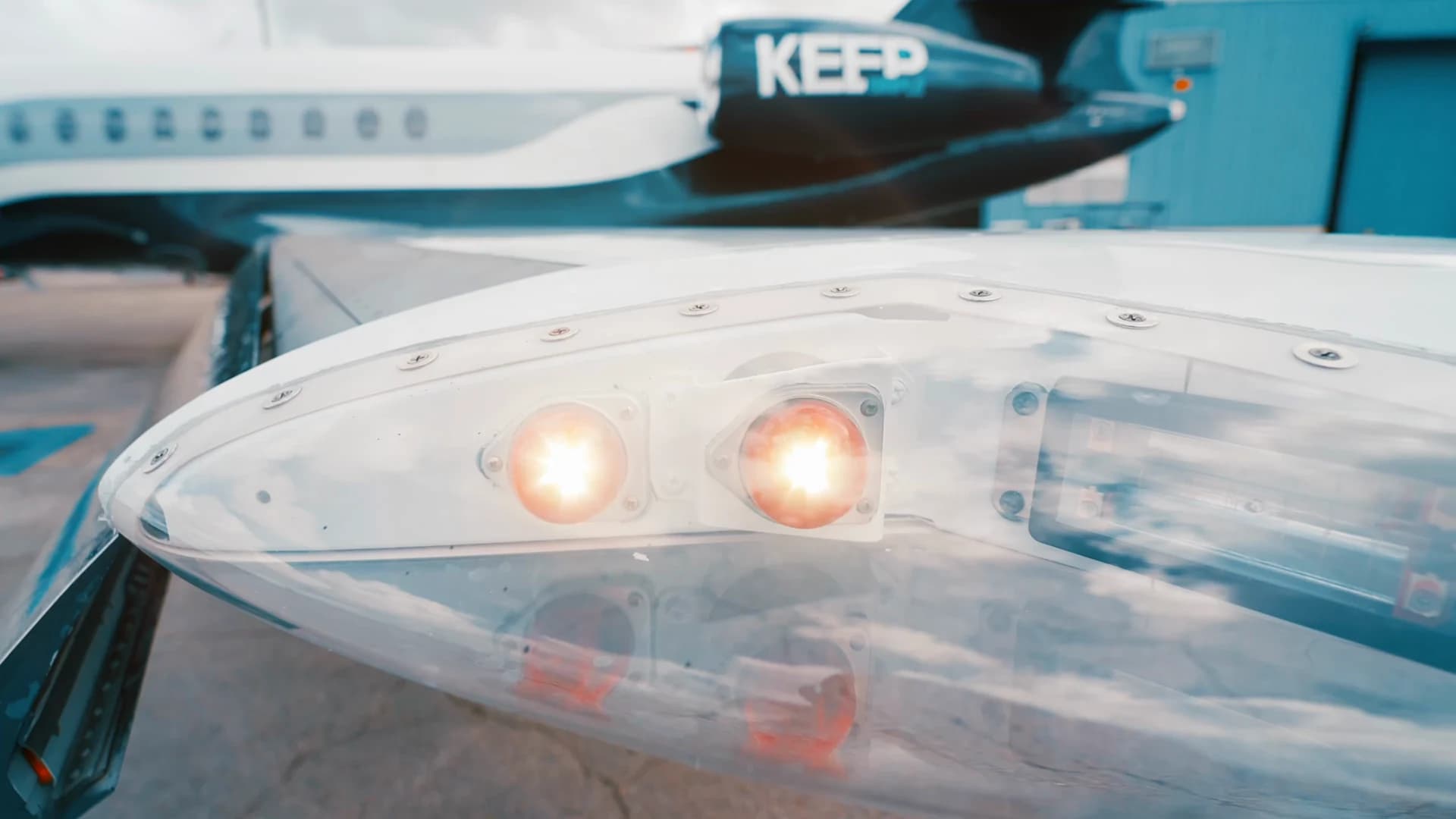 Falcon 2000 exterior detail.