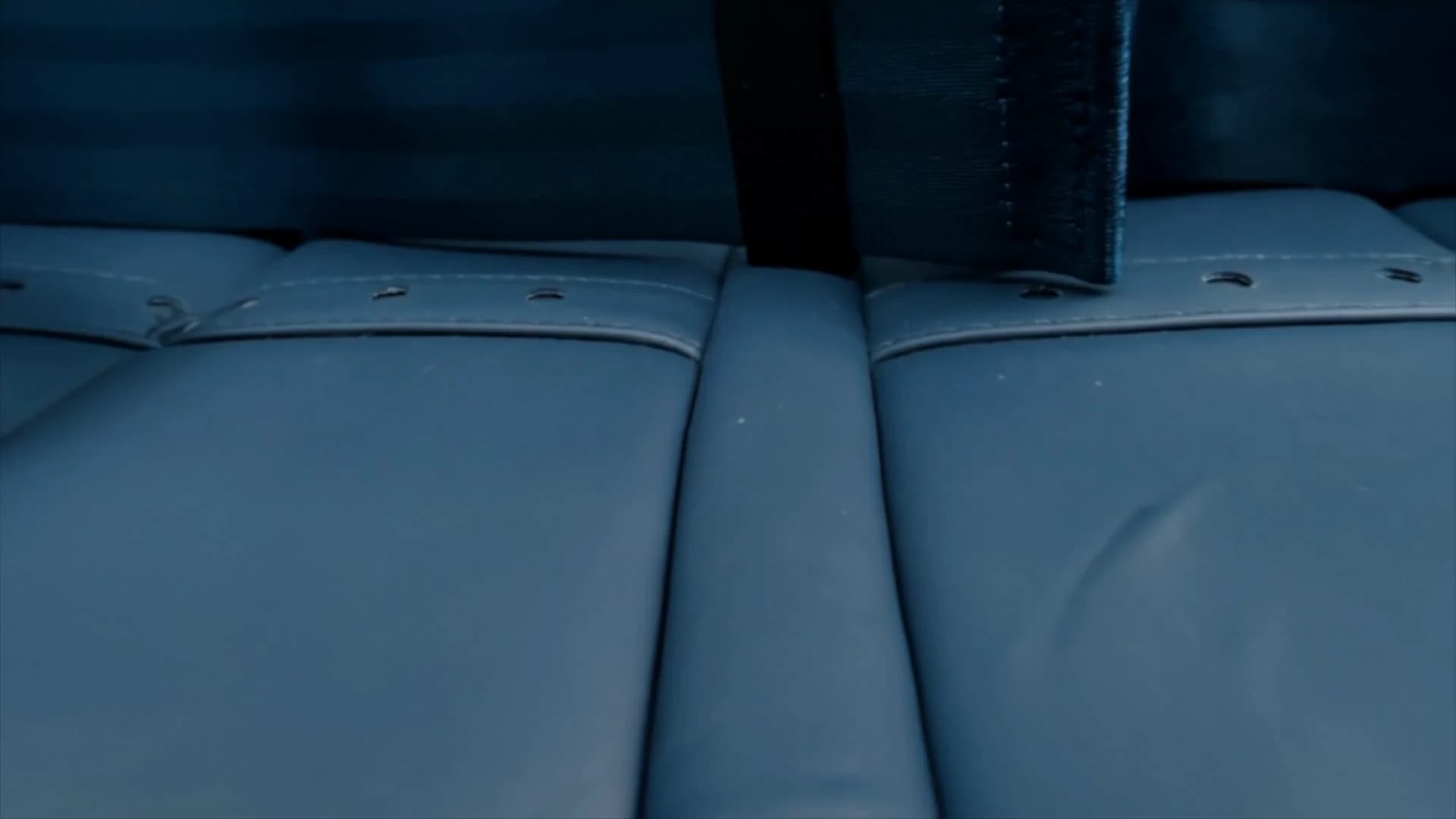 Hawker 400 perforated leather and stitching detail.